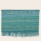 Sea Foam Blue Pinstripes Wall Hanging Gallery Image 1