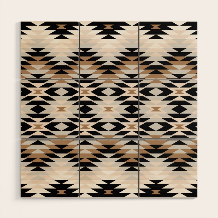 New Mexico in Tan Wood Wall Art Gallery Image 1
