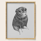 Sweet Black Pug Serving Tray Gallery Image 1