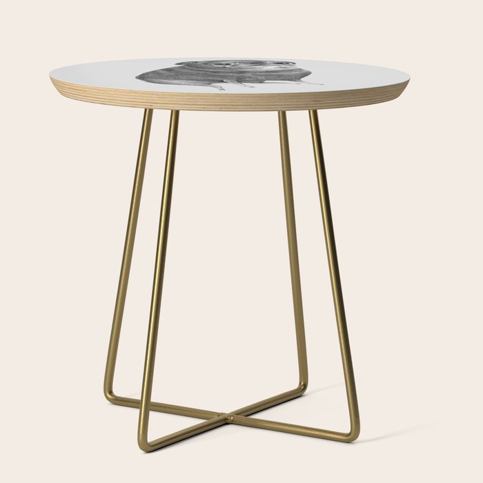 Sweet Black Pug Side Table Gallery Image 1
