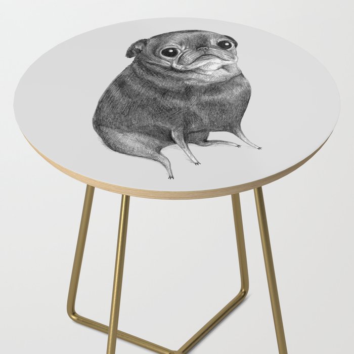 Sweet Black Pug Side Table Gallery Image 2
