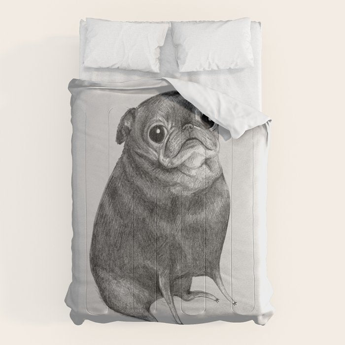 Sweet Black Pug Comforter Gallery Image 6