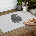 Sweet Black Pug Outdoor Rug Gallery Image 2