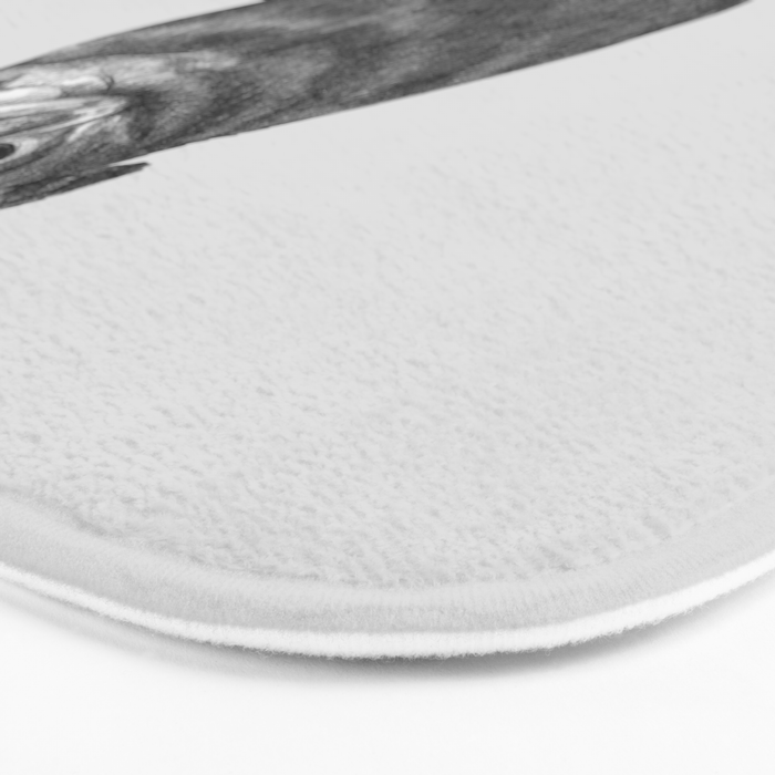 Sweet Black Pug Bath Mat Gallery Image 3