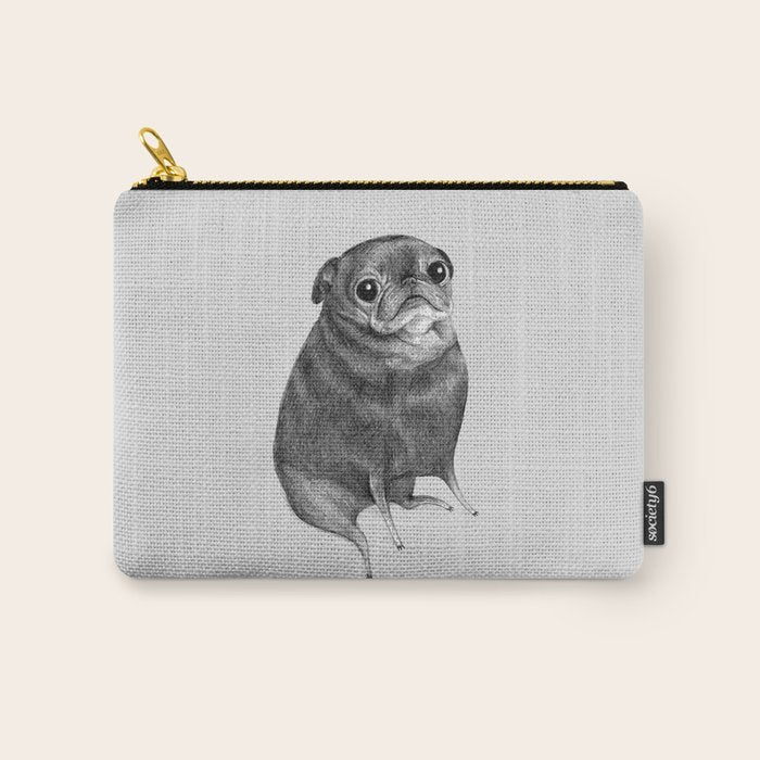 Sweet Black Pug Carry All Pouch Gallery Image 1