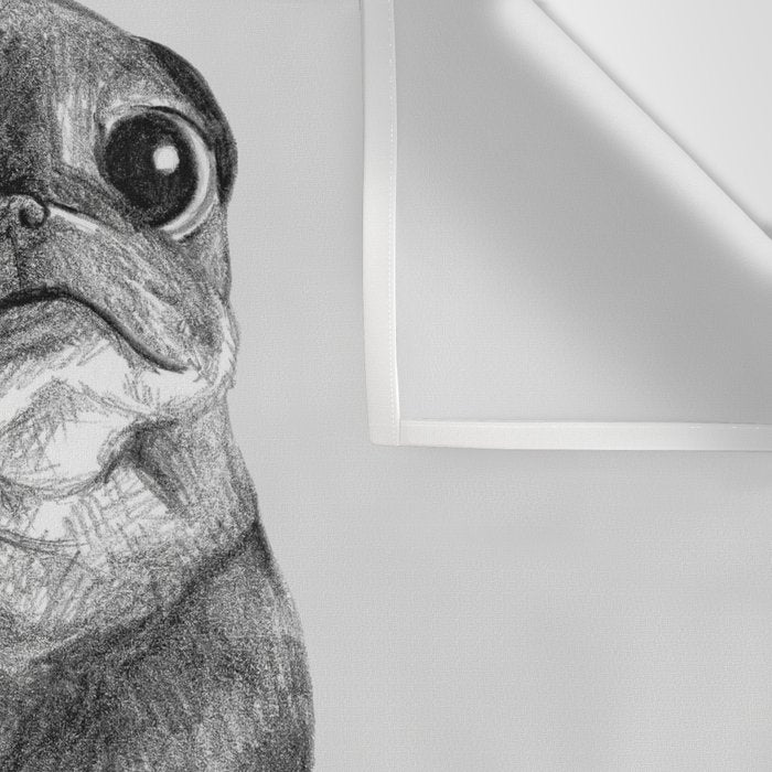 Sweet Black Pug Wall Tapestry Gallery Image 3
