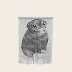 Sweet Black Pug Wall Hanging Gallery Image 1