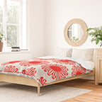 vintage flowers red Duvet Cover Gallery Image 2