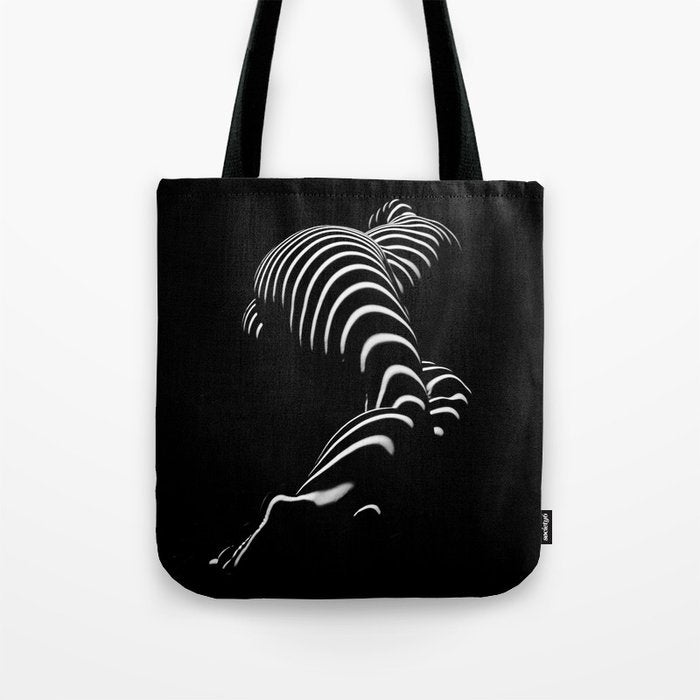 0774-AR BBW Sensual Legs Hips and Ass of a Large Woman Big Beautiful Art Nude Black and White Tote Bag Gallery Image 1