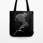 0774-AR BBW Sensual Legs Hips and Ass of a Large Woman Big Beautiful Art Nude Black and White Tote Bag Gallery Image 1