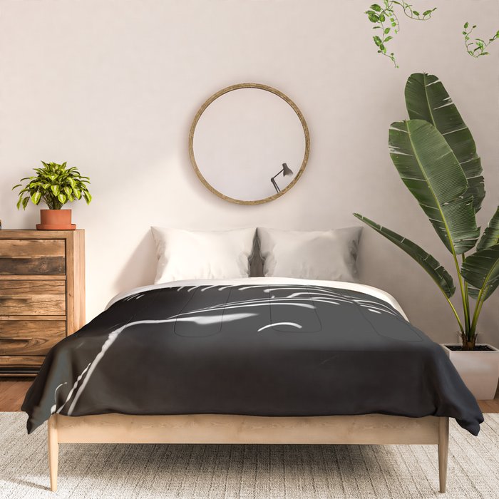 0774-AR BBW Sensual Legs Hips and Ass of a Large Woman Big Beautiful Art Nude Black and White Comforter Gallery Image 3