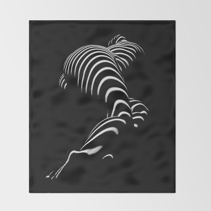 0774-AR BBW Sensual Legs Hips and Ass of a Large Woman Big Beautiful Art Nude Black and White Throw Blanket Gallery Image 2