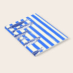 Swimming Sardines - Blue Striped Coastal Art Notebook Gallery Image 2