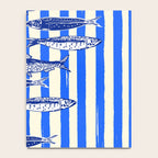 Swimming Sardines - Blue Striped Coastal Art Notebook Gallery Image 4