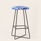 Swimming Sardines - Blue Striped Coastal Art Stool Gallery Image 1