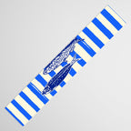 Swimming Sardines - Blue Striped Coastal Art Table Runner Gallery Image 3