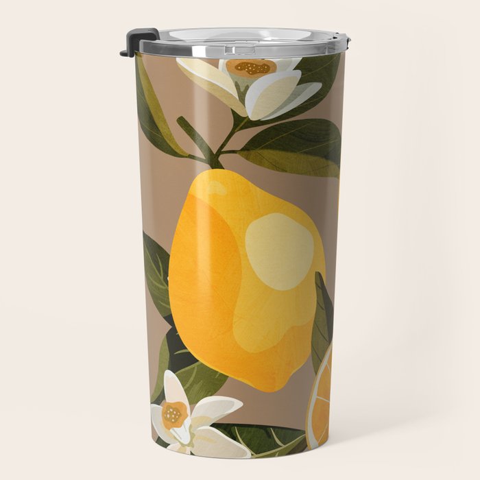 Lemons Botanical Art 2 Travel Mug Gallery Image 3