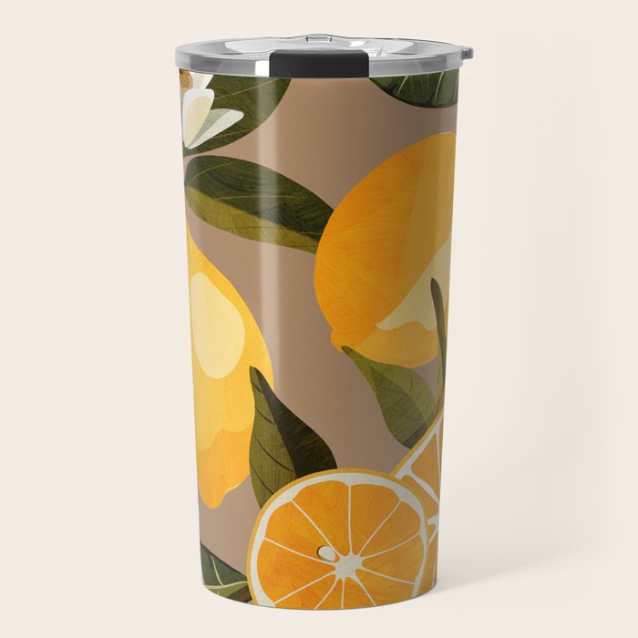 Lemons Botanical Art 2 Travel Mug Gallery Image 1