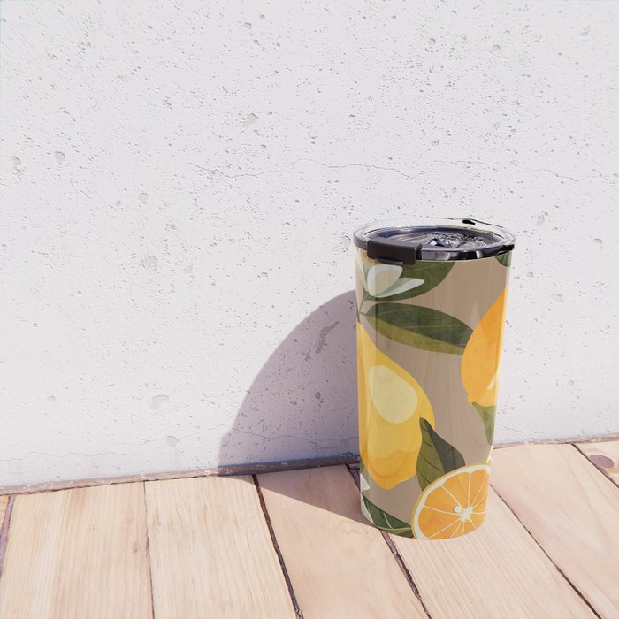 Lemons Botanical Art 2 Travel Mug Gallery Image 4