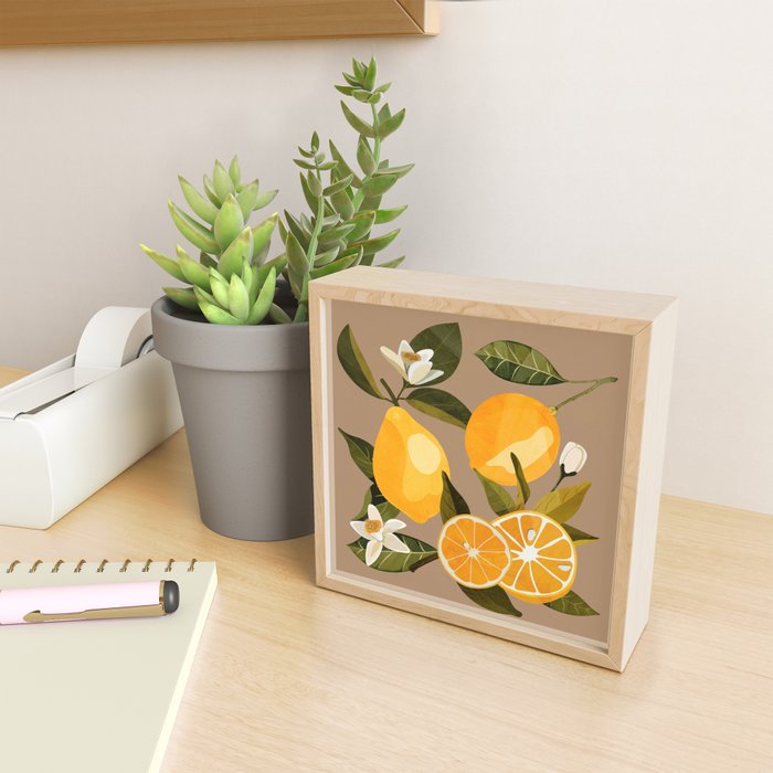 Lemons Botanical Art 2 Mini Art Print Gallery Image 2