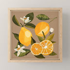 Lemons Botanical Art 2 Mini Art Print Gallery Image 1