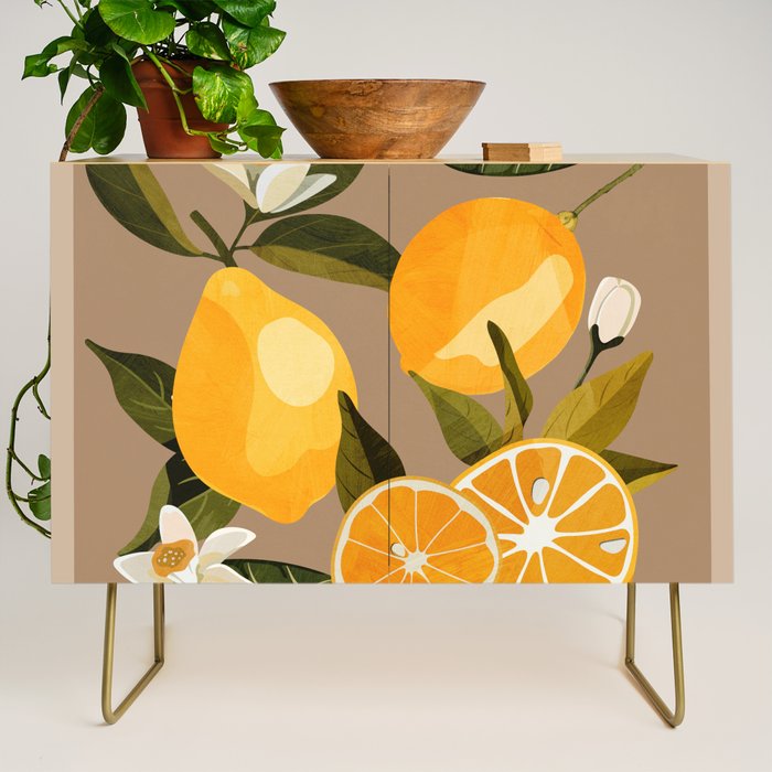 Lemons Botanical Art 2 Credenza Gallery Image 1