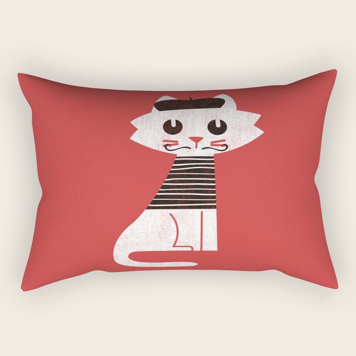 Mark the cat goes to Paris Rectangular Pillow Gallery Image 1