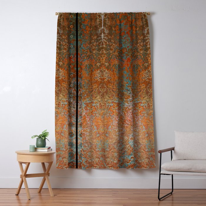 Rustic Vintage Rust Window Curtain Gallery Image 5