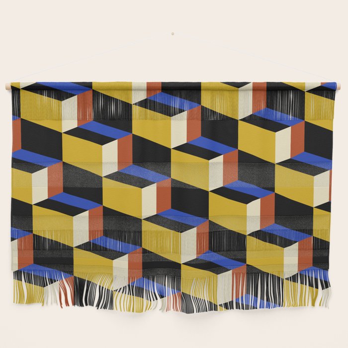 Cuboid Geometric Abstract Shapes Pattern XXI Wall Hanging Gallery Image 1