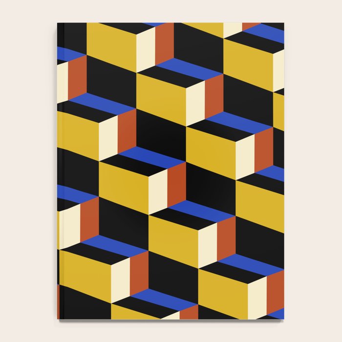 Cuboid Geometric Abstract Shapes Pattern XXI Notebook Gallery Image 4
