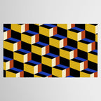 Cuboid Geometric Abstract Shapes Pattern XXI Tablecloth Gallery Image 2