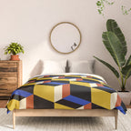 Cuboid Geometric Abstract Shapes Pattern XXI Comforter Gallery Image 3