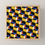 Cuboid Geometric Abstract Shapes Pattern XXI Mini Art Print Gallery Image 1
