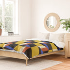 Cuboid Geometric Abstract Shapes Pattern XXI Duvet Cover Gallery Image 2