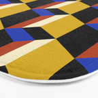 Cuboid Geometric Abstract Shapes Pattern XXI Bath Mat Gallery Image 3