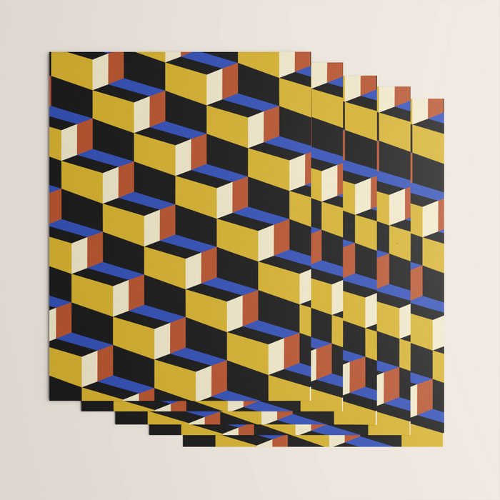Cuboid Geometric Abstract Shapes Pattern XXI Wrapping Paper Gallery Image 3