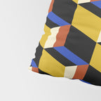 Cuboid Geometric Abstract Shapes Pattern XXI Pillow Sham Gallery Image 4