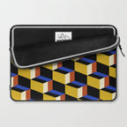 Cuboid Geometric Abstract Shapes Pattern XXI Laptop Sleeve Gallery Image 2