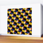 Cuboid Geometric Abstract Shapes Pattern XXI Wall Mural Gallery Image 2