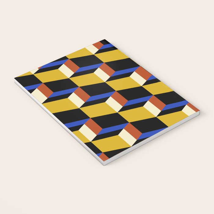 Cuboid Geometric Abstract Shapes Pattern XXI Notebook Gallery Image 3