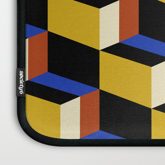 Cuboid Geometric Abstract Shapes Pattern XXI Laptop Sleeve Gallery Image 3