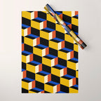 Cuboid Geometric Abstract Shapes Pattern XXI Wrapping Paper Gallery Image 1
