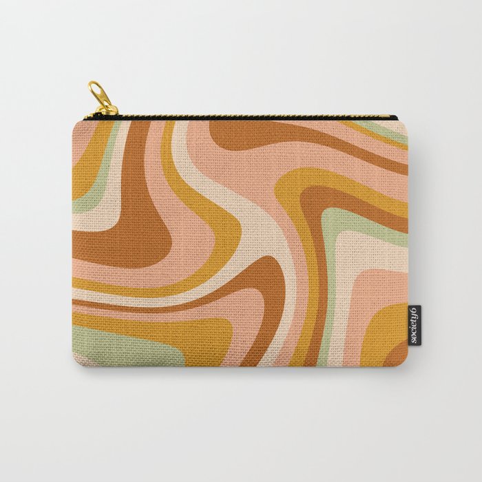 Abstract Wavy Stripes LXXXII Carry All Pouch Gallery Image 1