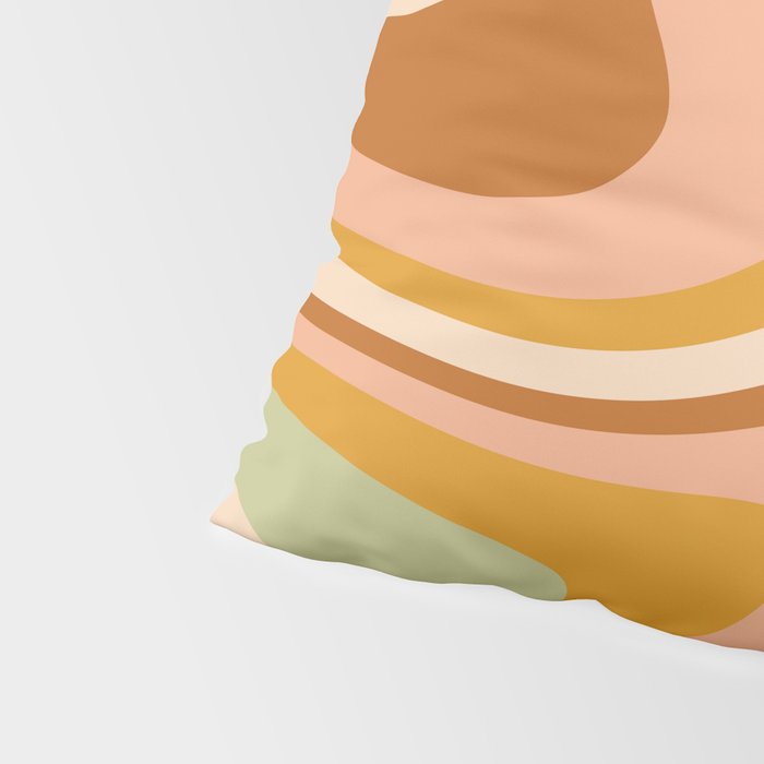 Abstract Wavy Stripes LXXXII Pillow Sham Gallery Image 4