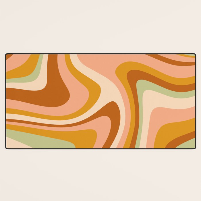 Abstract Wavy Stripes LXXXII Desk Mat Gallery Image 3