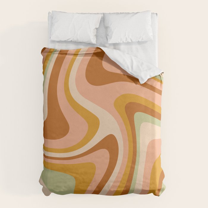 Abstract Wavy Stripes LXXXII Duvet Cover Gallery Image 1