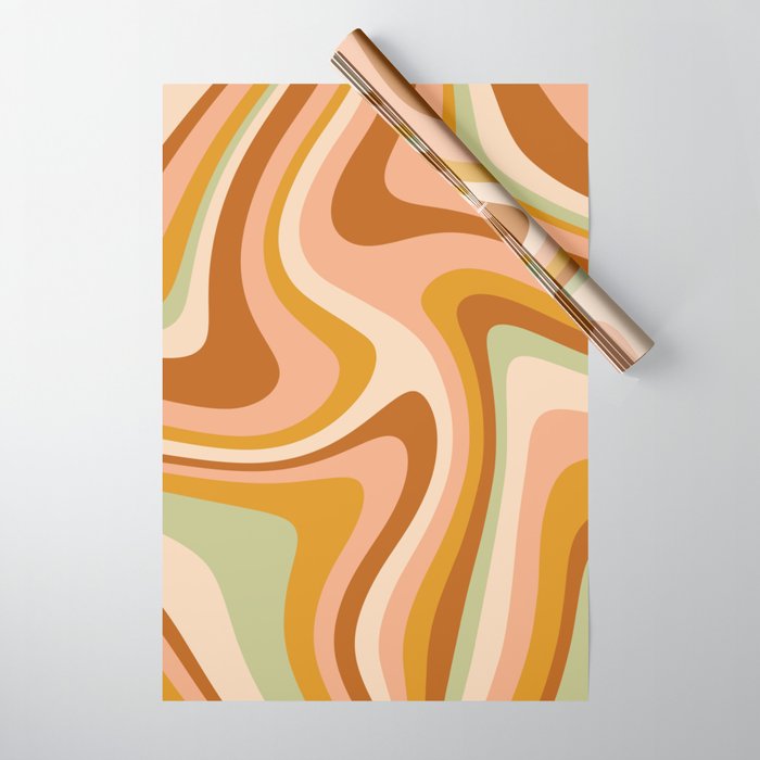 Abstract Wavy Stripes LXXXII Wrapping Paper Gallery Image 1