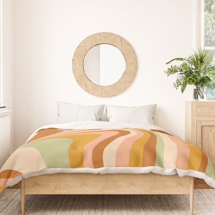 Abstract Wavy Stripes LXXXII Duvet Cover Gallery Image 3