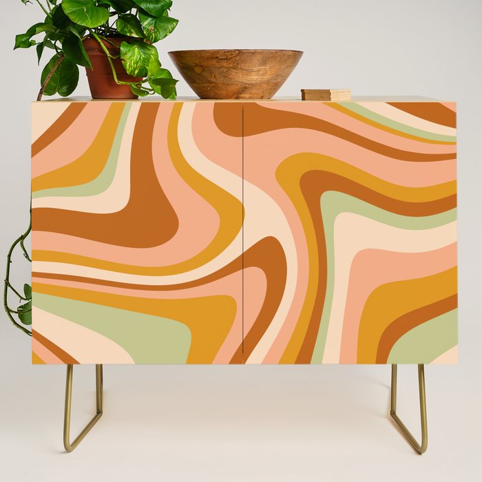 Abstract Wavy Stripes LXXXII Credenza Gallery Image 1