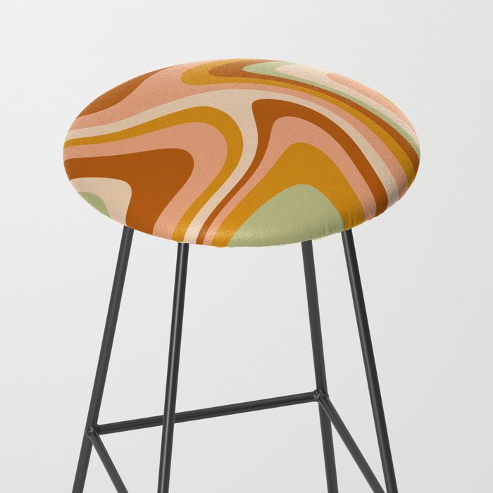 Abstract Wavy Stripes LXXXII Stool Gallery Image 2